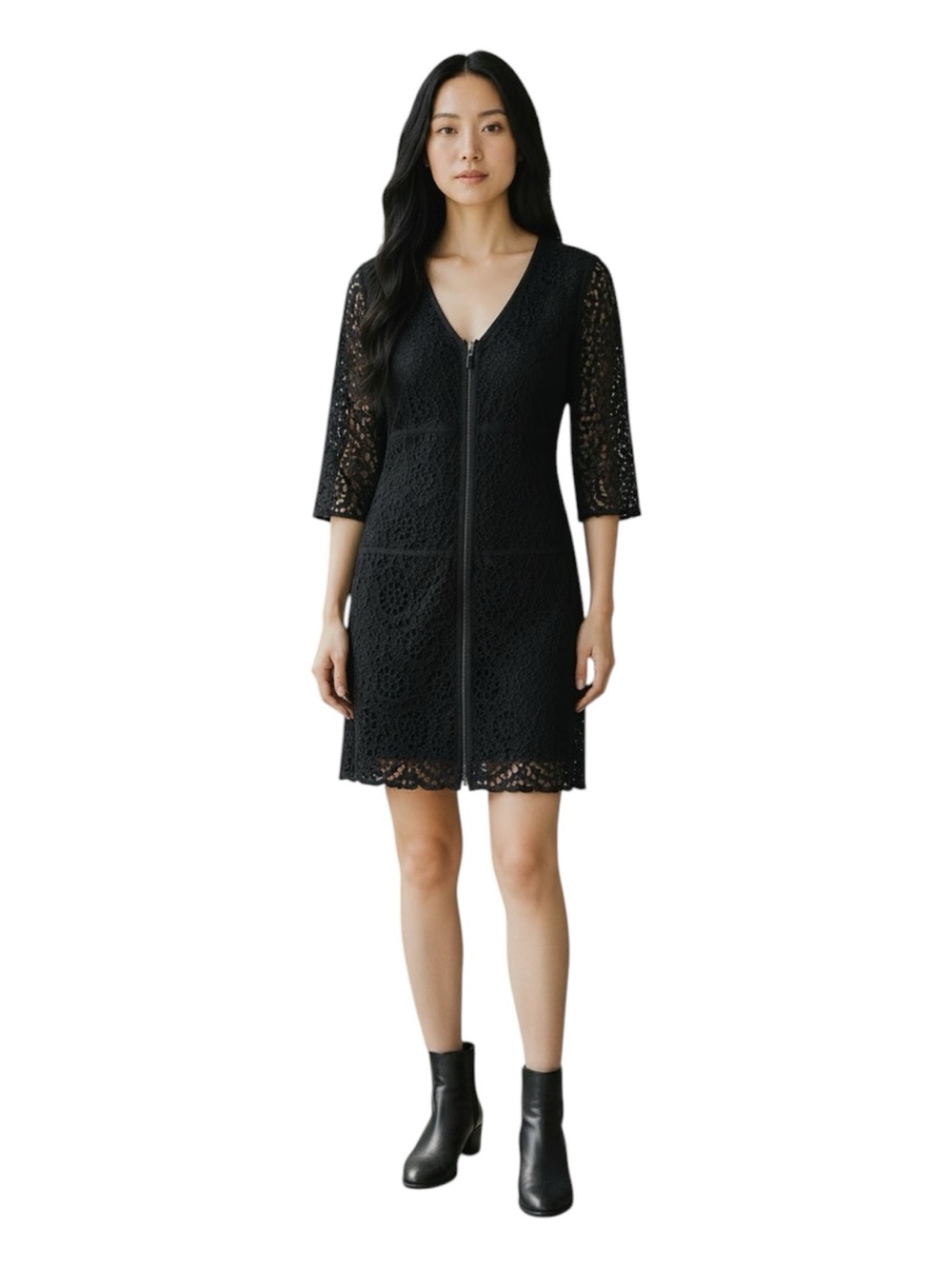 Laundry by Shelli Segal Gothcore Black Lace Dress, Size 12 New